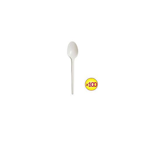 Disposable Plastic Spoon Small Pack of 100 Pcs